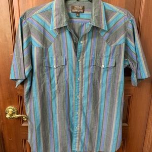 Vintage Short Sleeve Pearl Snap